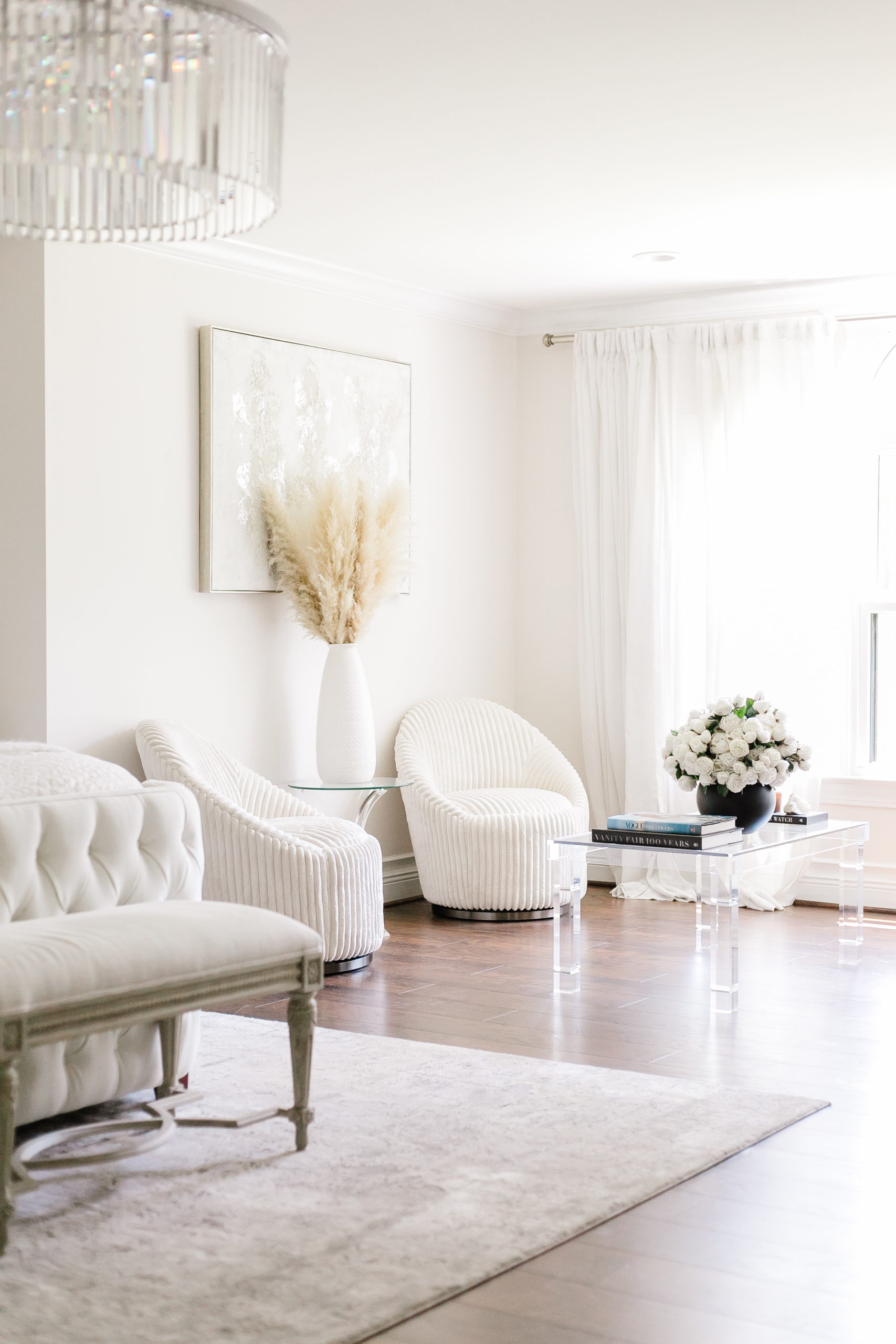 light and airy master bedroom
