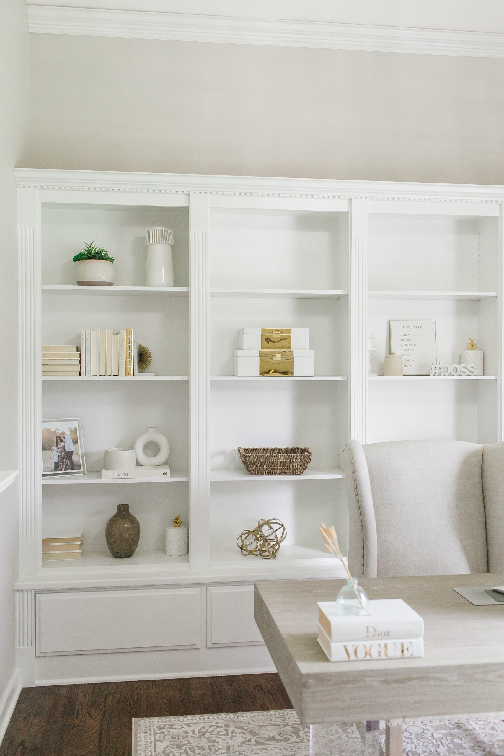 How to Style Built-In Shelves