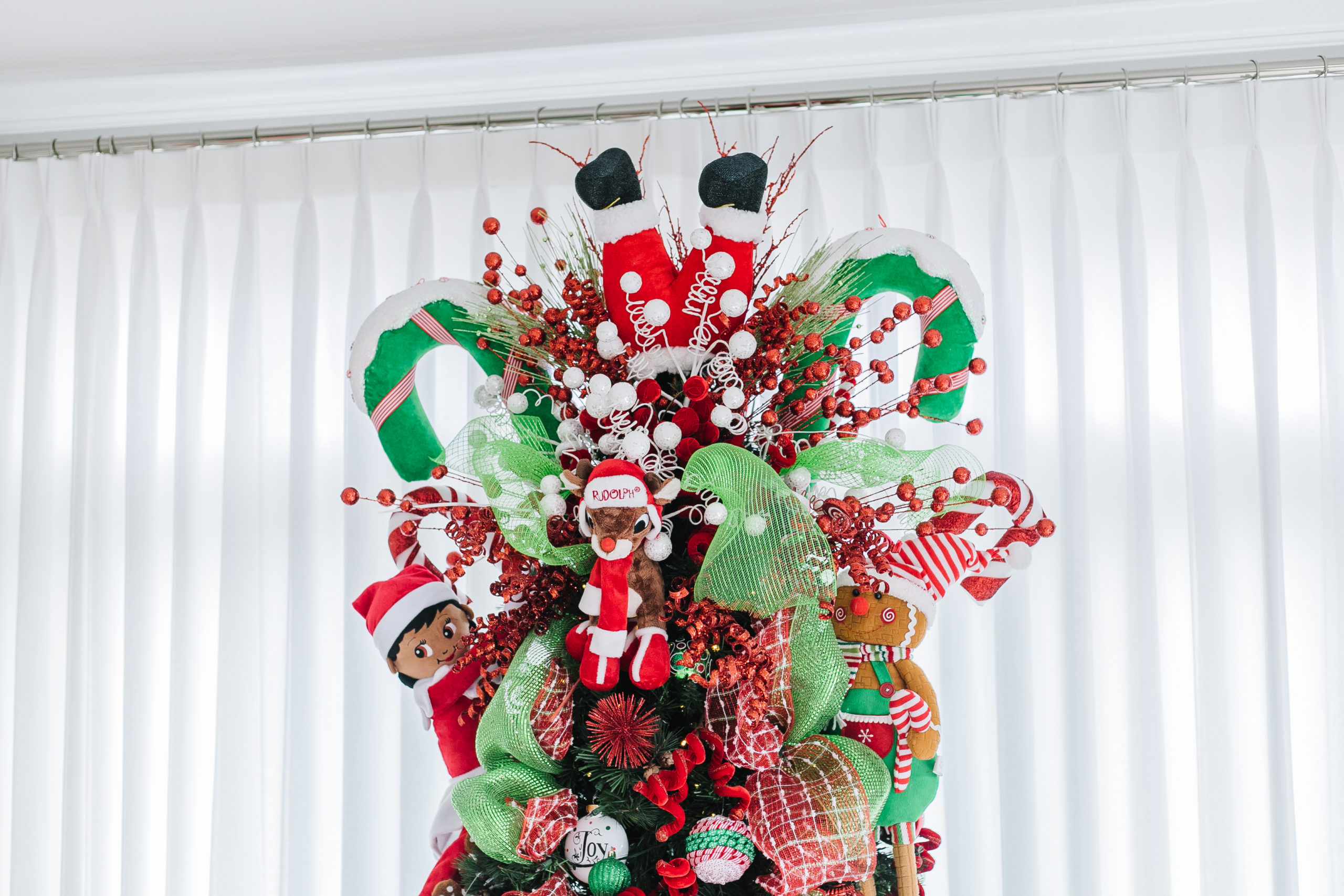 colorful tree topper