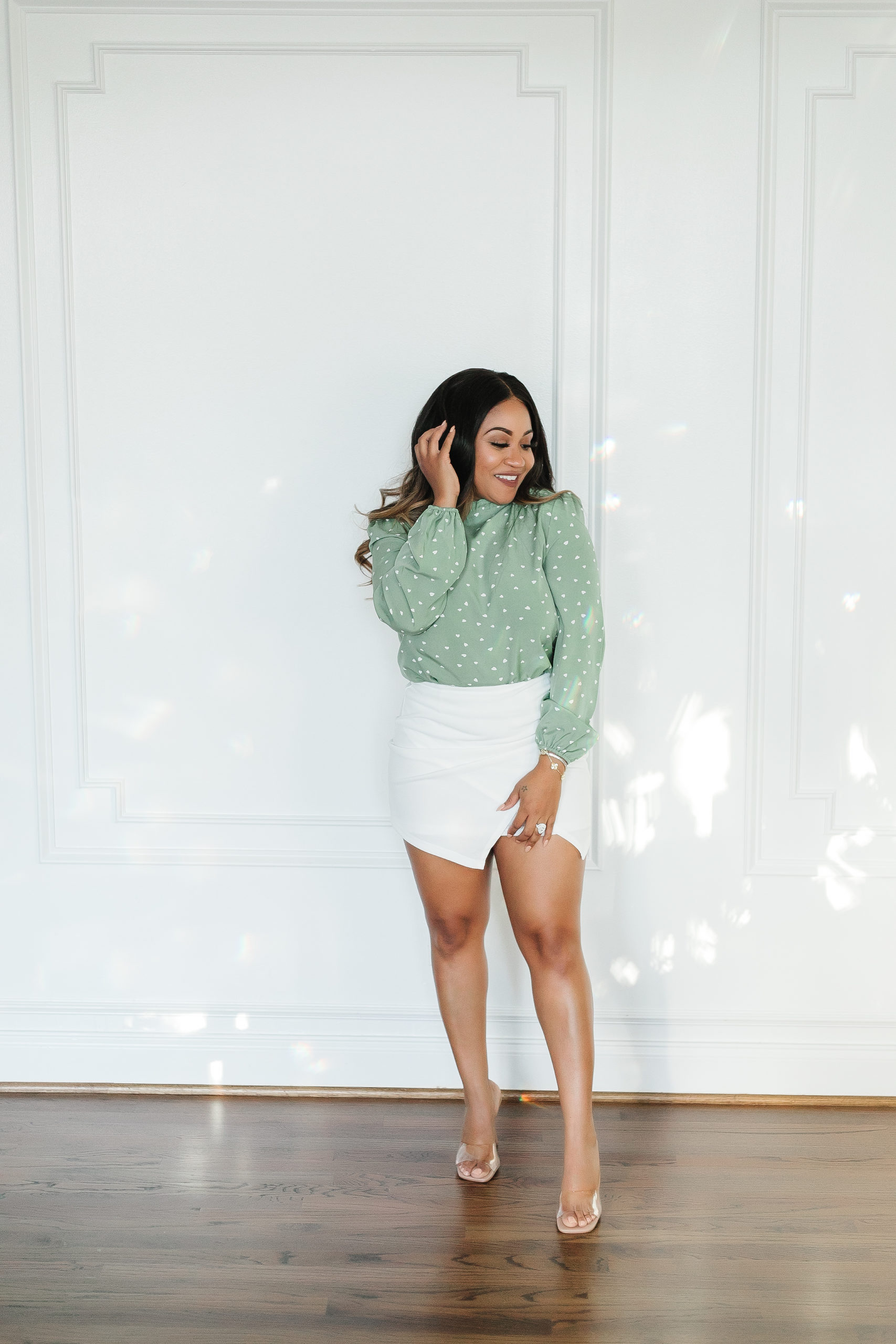skirt valentines day outfit idea