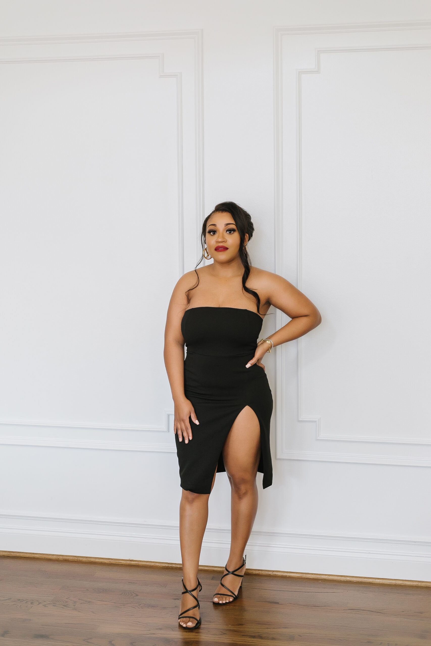 black mini dress for spring