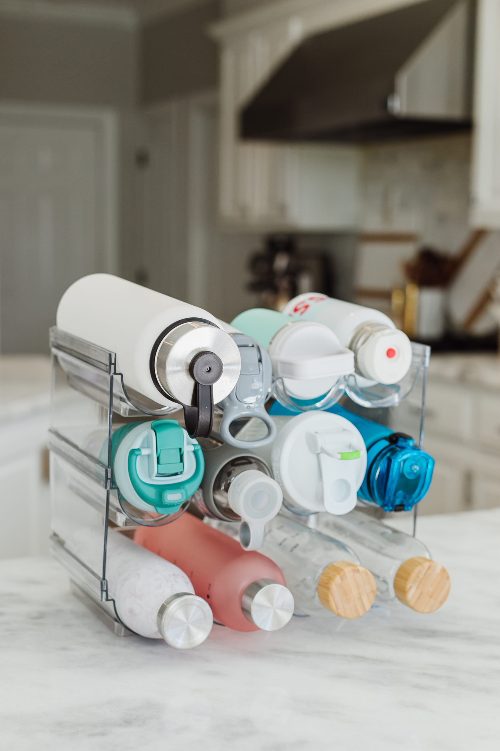 how to organize your water bottles