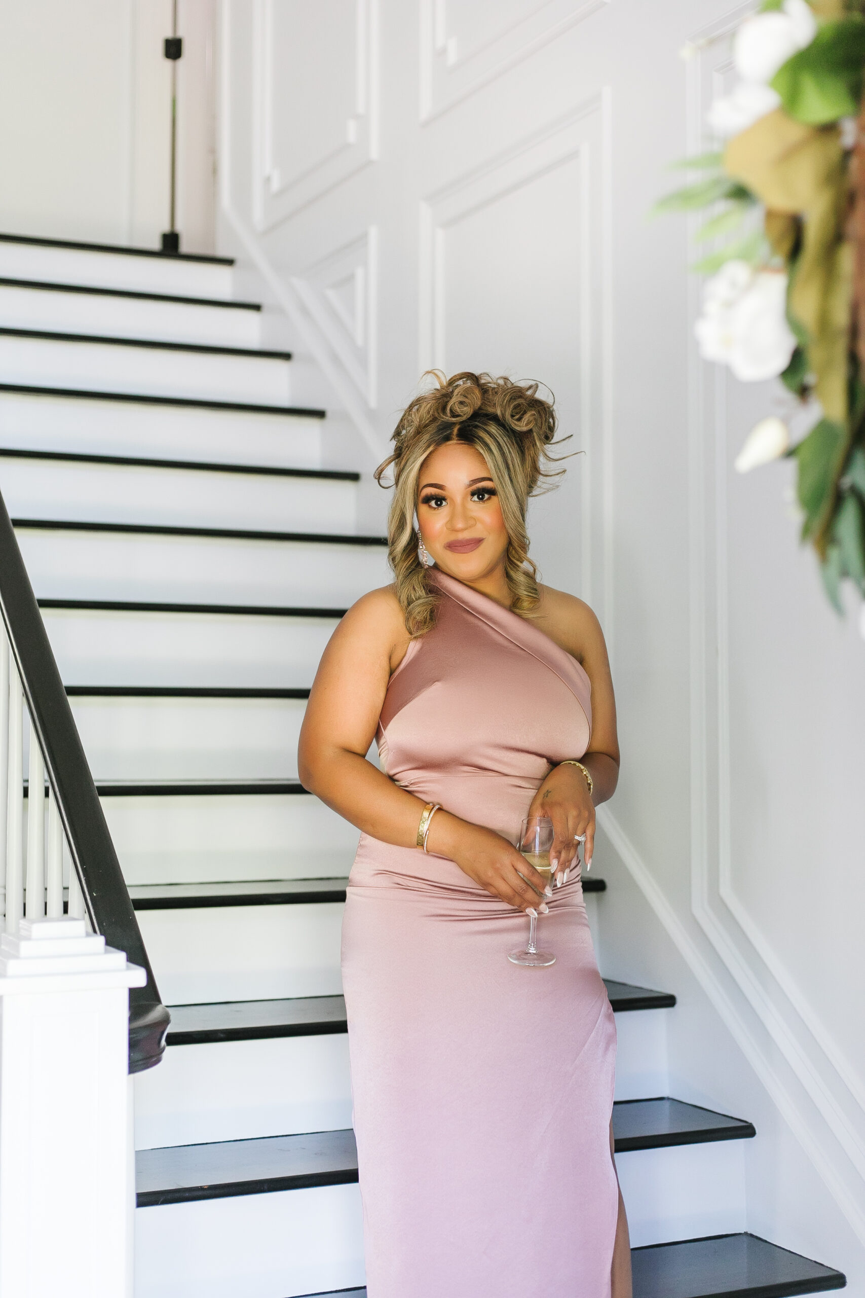 one shoulder wedding guest dress