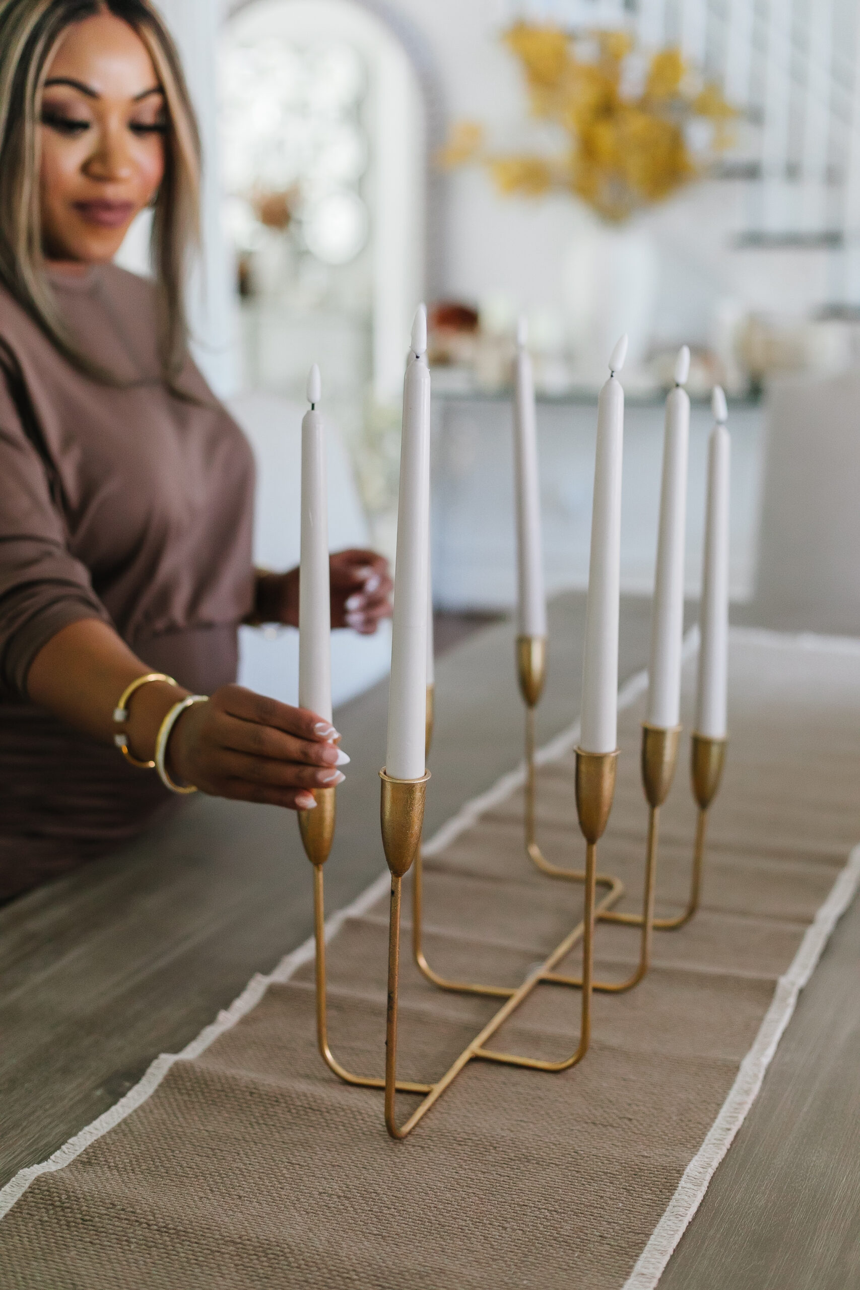 simple thanksgiving table setting