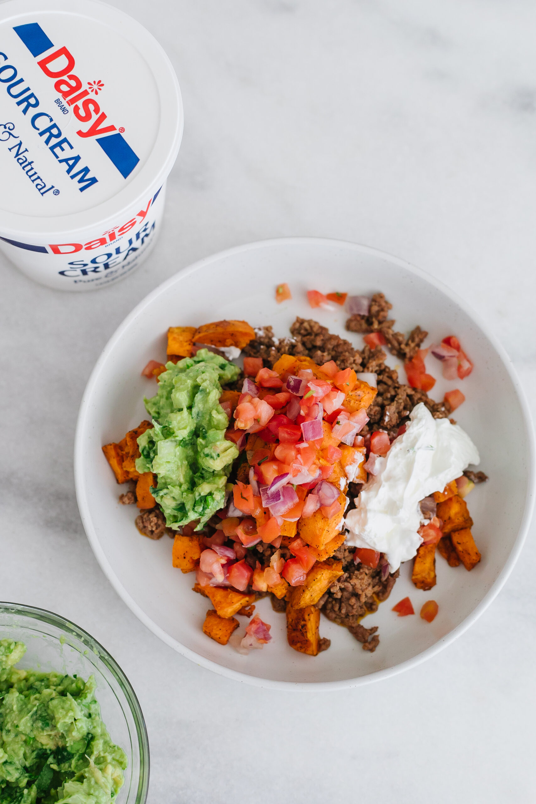 bowls with sweet potato